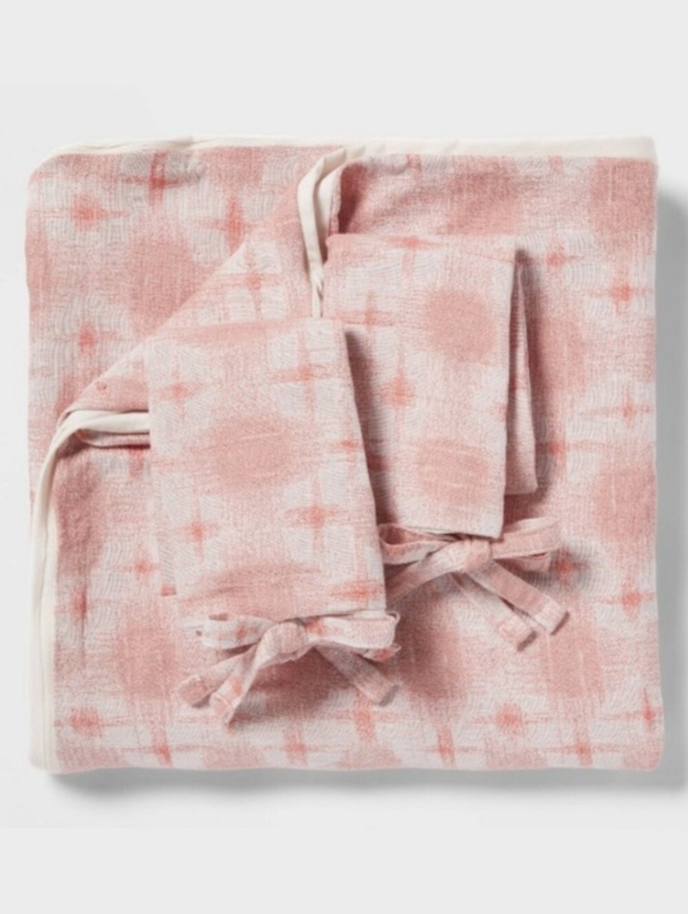 Threshold NWT Full/Queen 3pc Yarn Dyed Ikat Cotton Duvet Cover & Shams Set